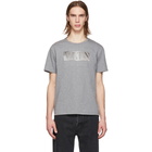 Valentino Grey and Silver VLTN T-Shirt