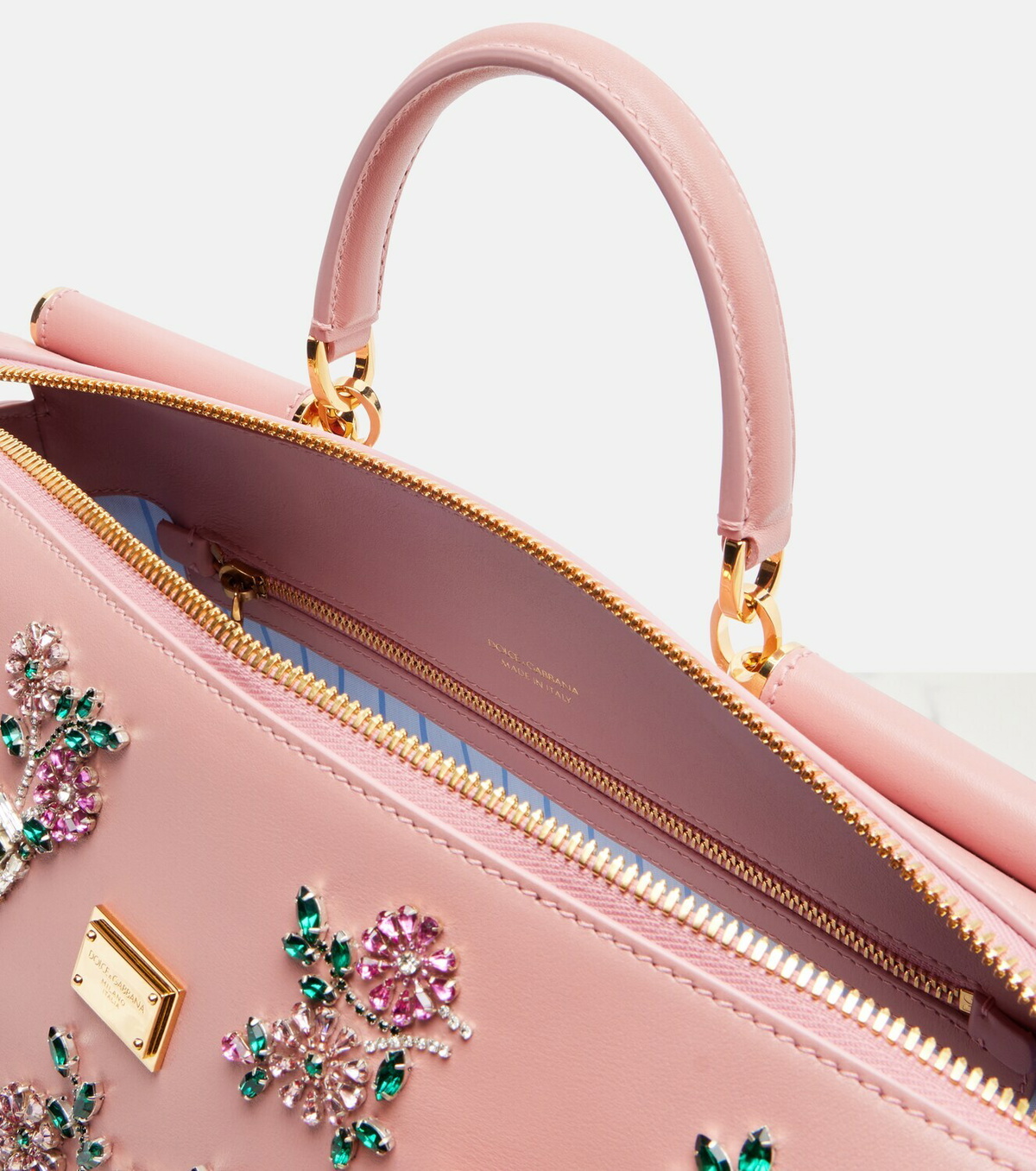 Dolce&Gabbana Vittoria Large embellished leather tote bag