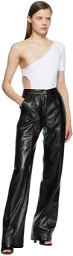 Matériel Tbilisi Black Faux-Leather Slouch Pants