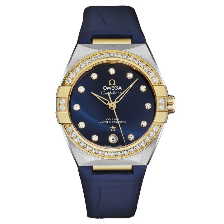 Photo: Omega Constellation Automatic Chronometer Diamond Blue Dial Ladies Watch 131.28.36.20.53.001