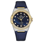 Omega Constellation Automatic Chronometer Diamond Blue Dial Ladies Watch 131.28.36.20.53.001