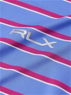 RLX Ralph Lauren - Striped Recycled Stretch-Jersey Golf Polo Shirt - Blue
