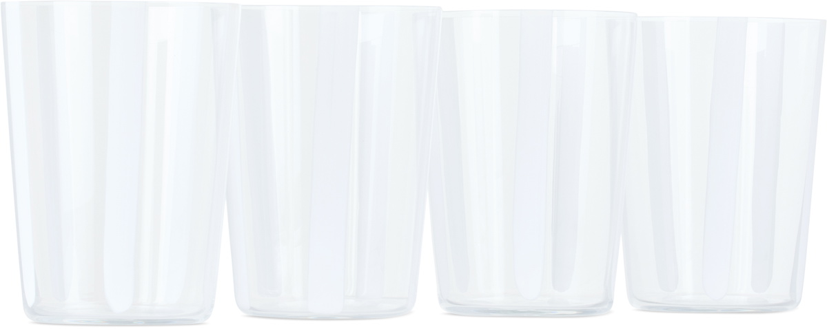 The Conran Shop White Nova Stripe Tumbler Set, 4 pcs