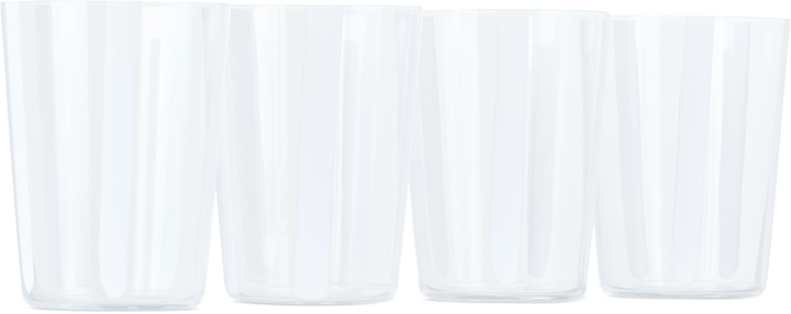 Photo: The Conran Shop White Nova Stripe Tumbler Set, 4 pcs
