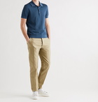 TOM FORD - Textured Cotton-Blend Polo Shirt - Blue