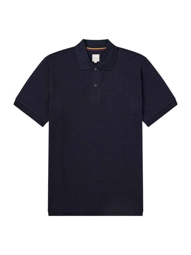 Photo: Paul Smith - Cotton-Piqué Polo Shirt - Blue