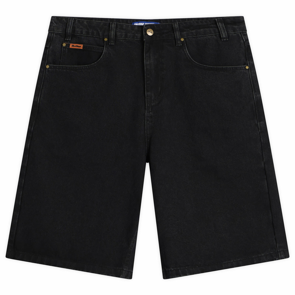 Butter Goods Men's Baggy Denim Shorts in Flat Black