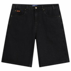 Butter Goods Men's Baggy Denim Shorts in Flat Black