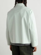 Small Talk - Striped Cotton Jacket - Green