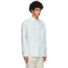 Jacquemus White and Blue La Chemise Simon Shirt