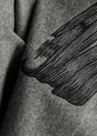Lovebirds Printed Wool Wrap Jacket Grey