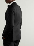 Zegna - Slim-Fit Satin-Trimmed Wool and Mohair-Blend Tuxedo Jacket - Black