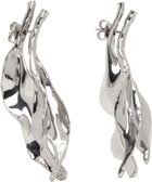 Y/Project Silver Abstract Floral Earrings