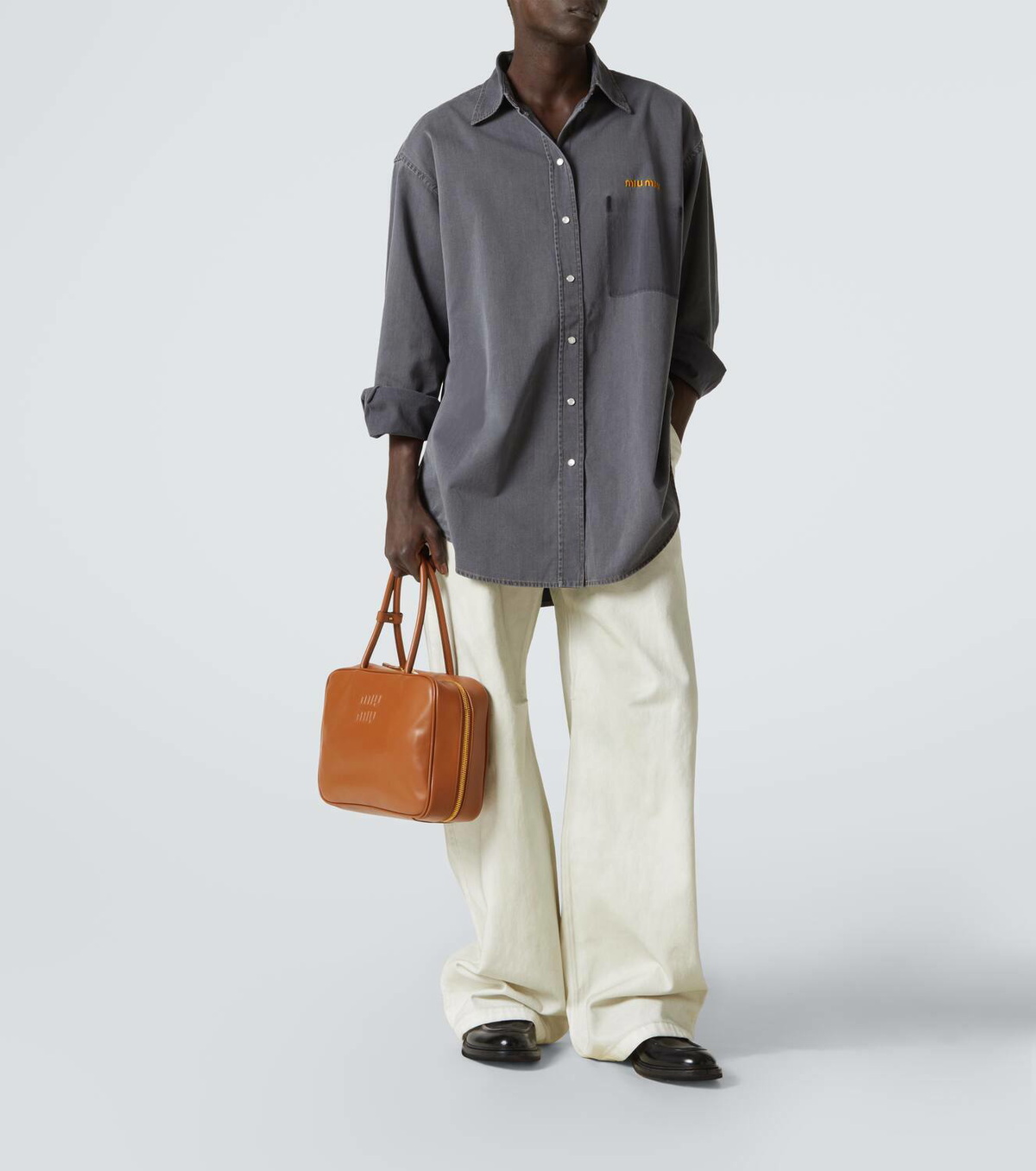 Miu Miu Beau Large leather tote bag Miu Miu