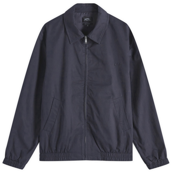 Photo: A.P.C. Men's Gilbert Gaberdine Jacket in Dark Navy