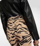 Stella McCartney - Tiger-print wool-blend flared pants