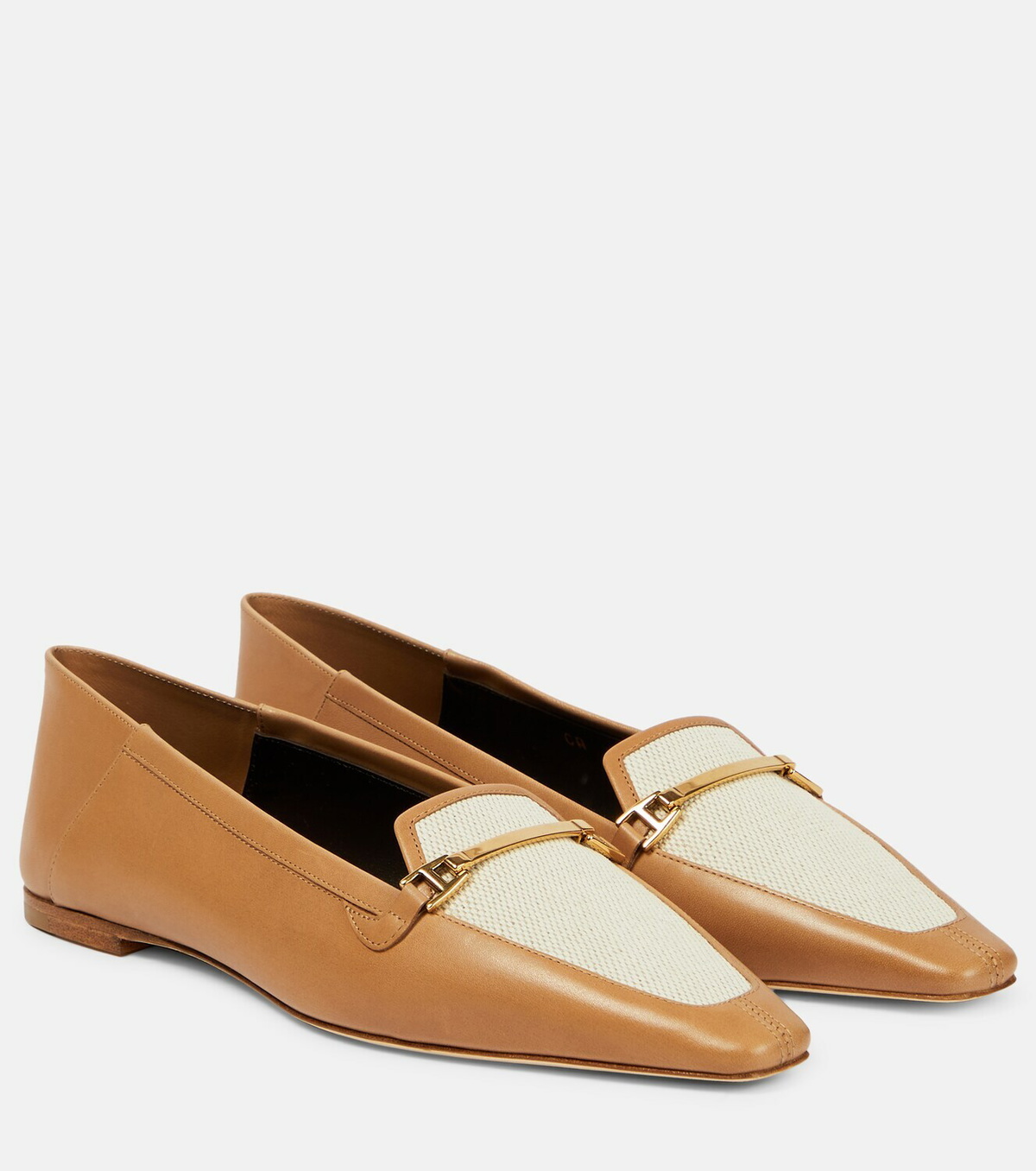 Saint Laurent - Chris canvas and leather slippers, image 2 of 7