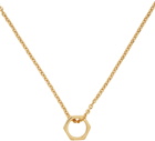 Emanuele Bicocchi SSENSE Exclusive Gold Hexagonal Ring Necklace