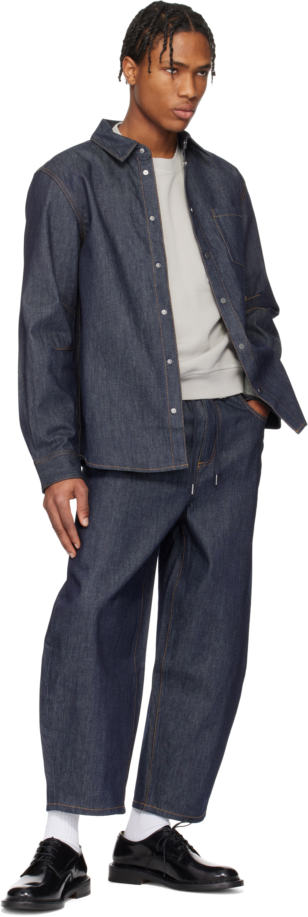 Helmut Lang Indigo Cocoon Pull-On Jeans