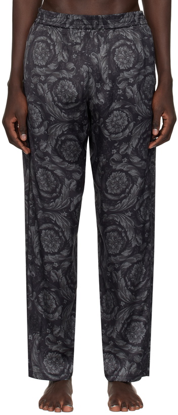 Photo: Versace Underwear Black Barocco Lounge Pants