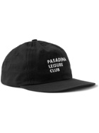 PASADENA LEISURE CLUB - Logo-Embroidered Cotton-Twill Baseball Cap - Black