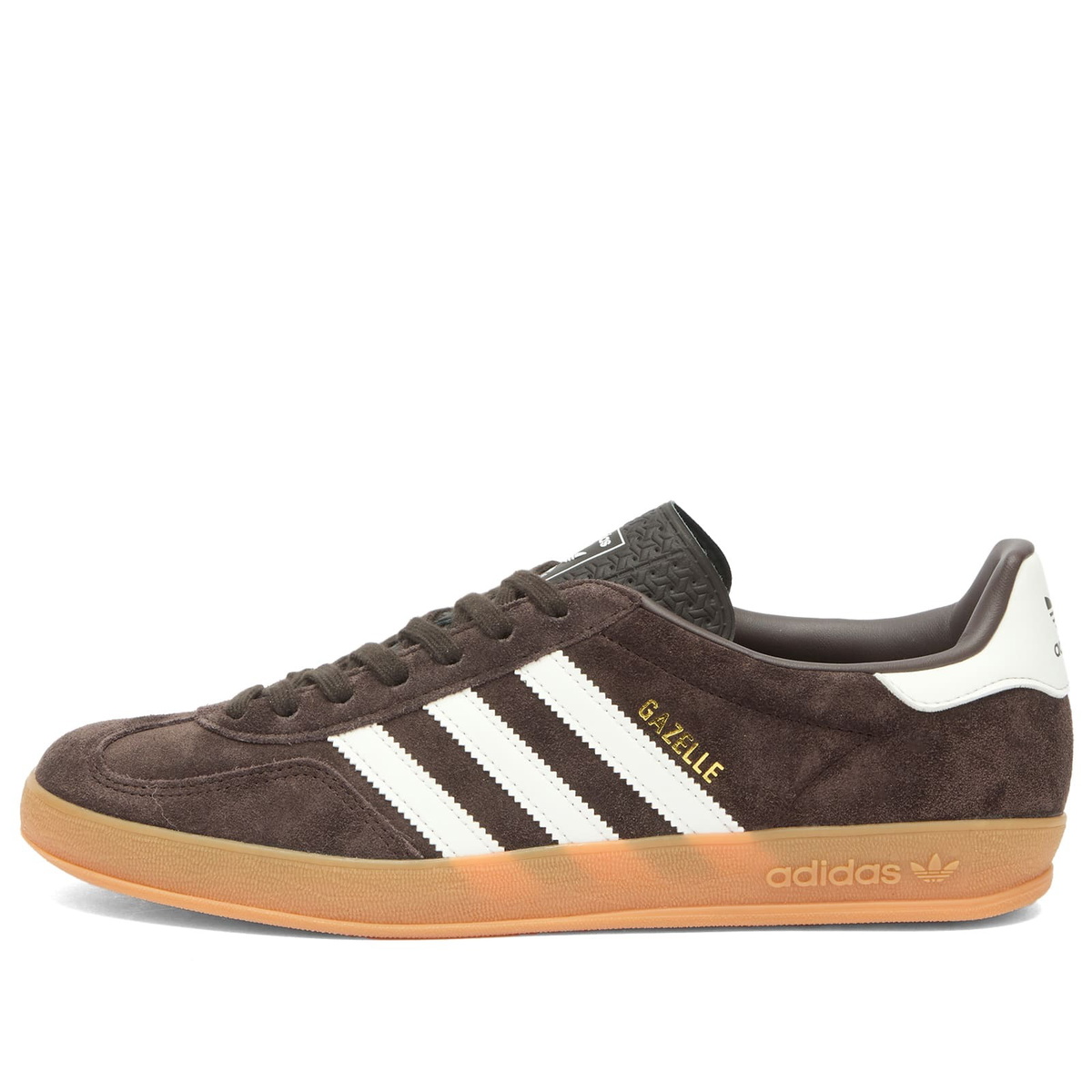 Adidas Gazelle Indoor Sneaker in Aurora Coffee/Core White/Gum