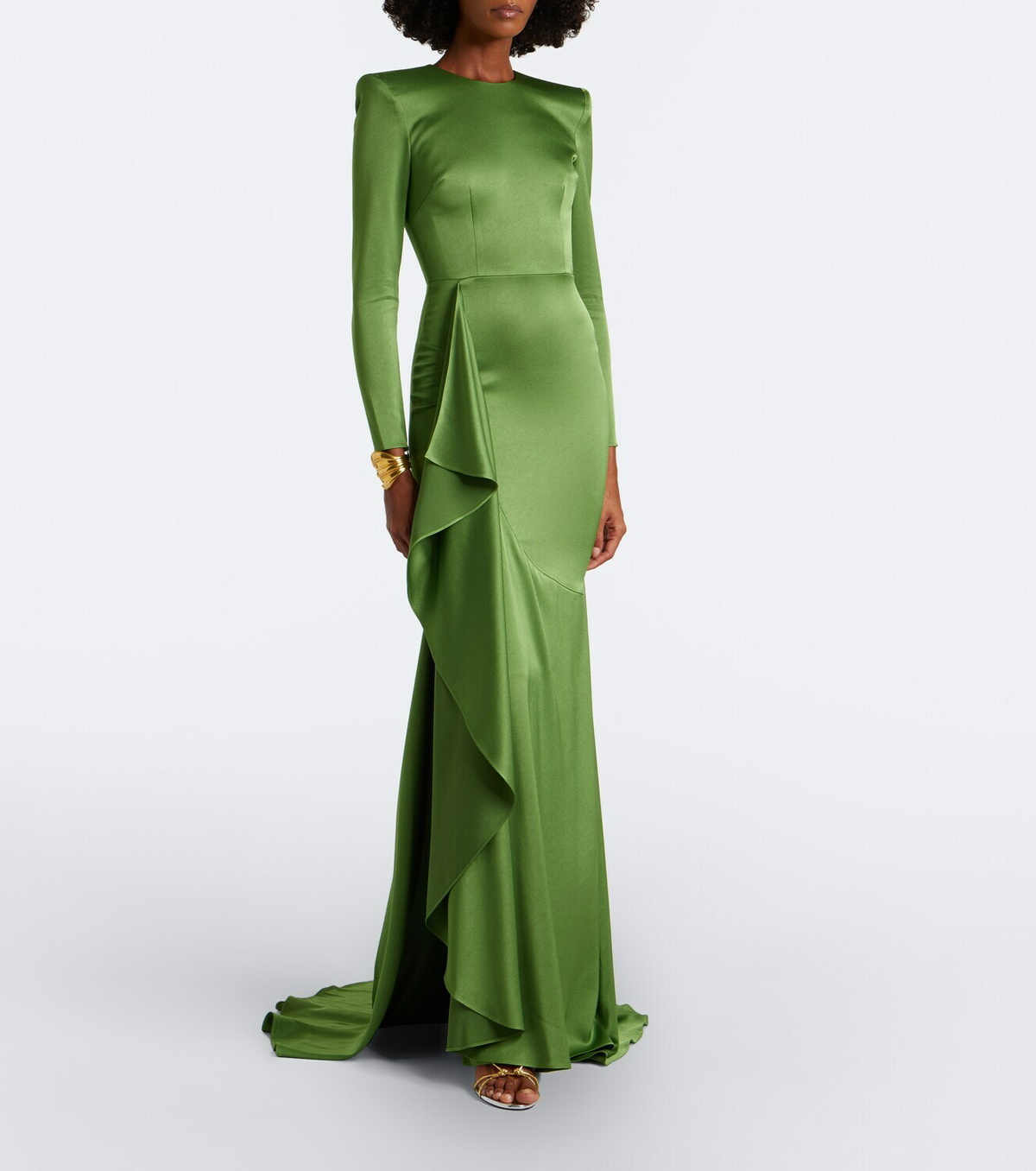 Alex Perry Draped crêpe satin gown