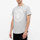 Balmain Men's Flocked Coin T-Shirt in Grey/White