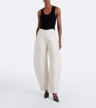 Alaïa Wool crêpe barrel-leg pants
