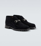 Gucci Horsebit suede ankle boots