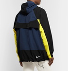 Nike - Sportswear Re-Issue Colour-Block Nylon Hooded Half-Zip Anorak - Blue