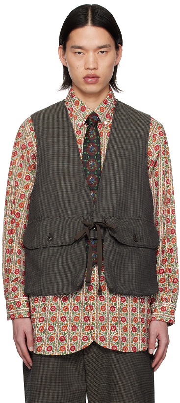 Photo: Engineered Garments Brown Flap Pocket Vest