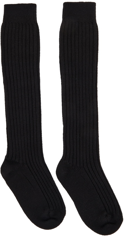 Photo: Jil Sander SSENSE Exclusive Black Rib Knit Socks