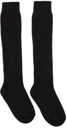 Jil Sander SSENSE Exclusive Black Rib Knit Socks
