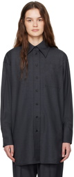CO Gray Melange Button Down Shirt