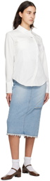 Kijun Blue Guggenheim Denim Midi Skirt
