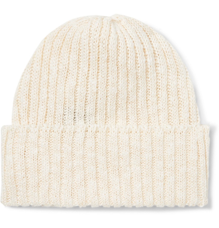 Photo: Beams Plus - Ribbed Linen and Cotton-Blend Beanie - Neutrals