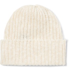 Beams Plus - Ribbed Linen and Cotton-Blend Beanie - Neutrals