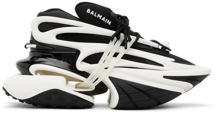 Photo: Balmain Black & White Unicorn Sneakers