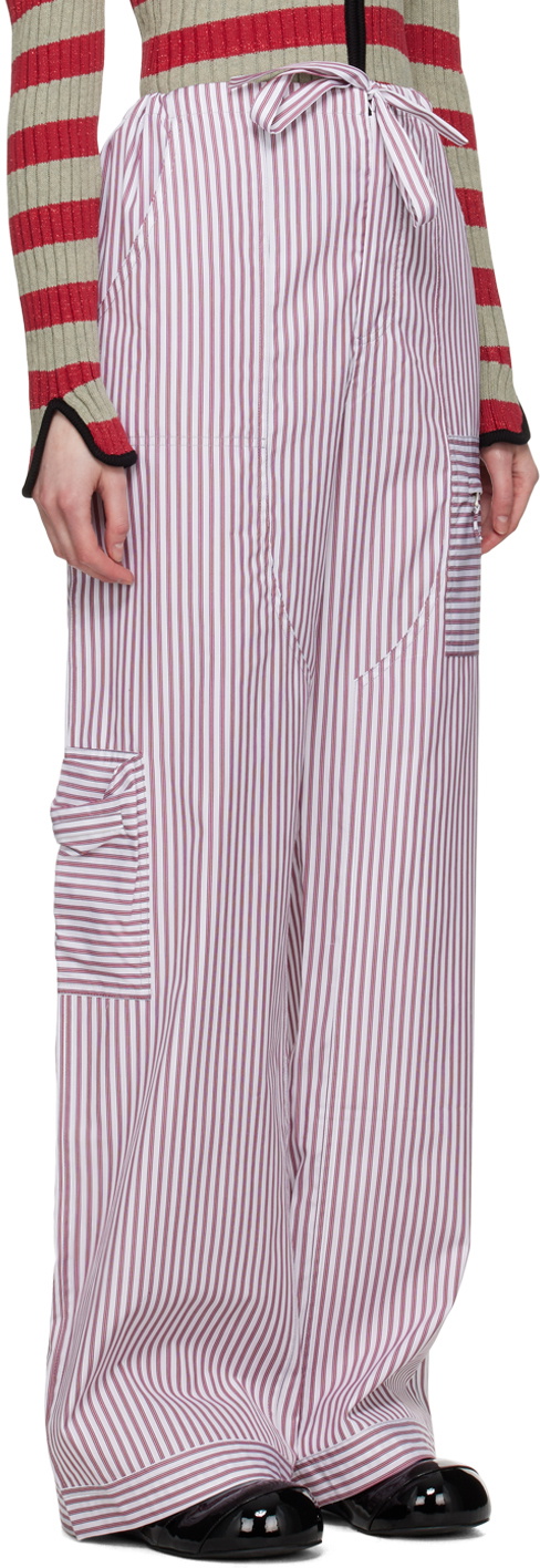 Cormio White & Burgundy Pijama Trousers