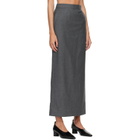 R2W Gray Melonia Wool Maxi Skirt