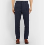 MAN 1924 - Navy George Cotton and Linen-Blend Suit Trousers - Navy