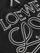 Loewe - Logo-Embroidered Cotton-Jersey Hoodie - Black