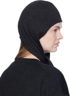 LEMAIRE Gray Fine Wool Head Scarf Hood