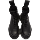 Julius Black Leather Lace-Up Boots