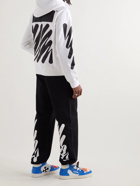 Off-White - Logo-Print Cotton-Jersey Hoodie - White