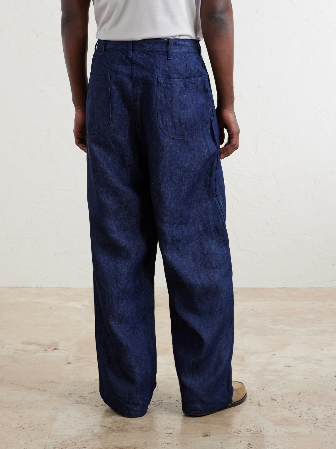 OrSlow - U.S. Navy Straight-Leg Linen Trousers - Blue