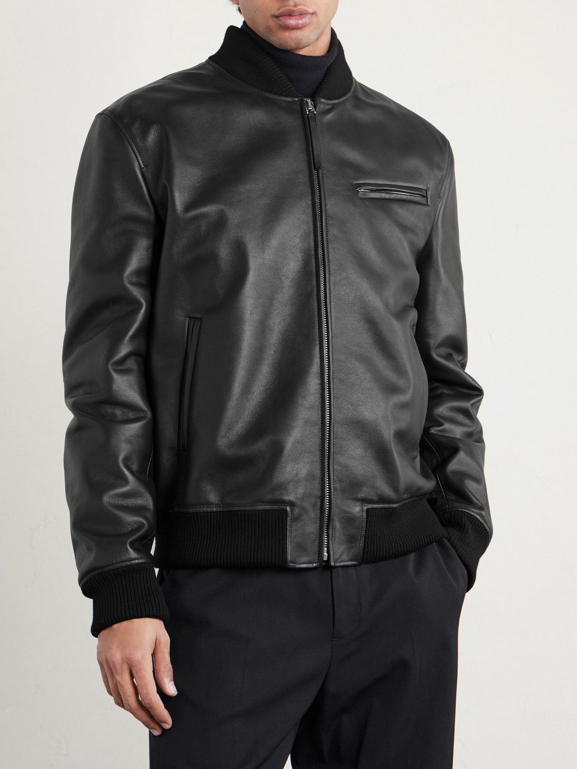 Gabriela Hearst - Gregory Leather Bomber Jacket - Black