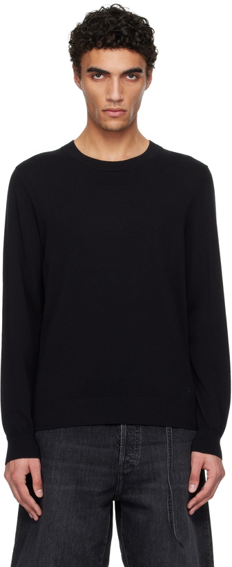 Photo: Reigning Champ Black Cotton Cashmere Riviera Crewneck Sweater