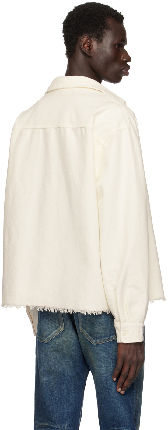 John Elliott Off-White Solid Hemi Oversized Shirt
